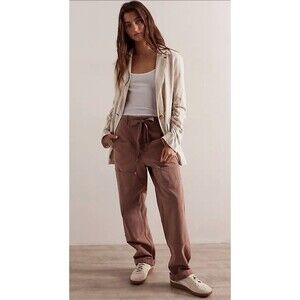 Free People We The Free Pants Brown Hayden Carpenter Pull On Boho Large New